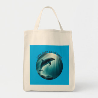 Tote Bag Dive Deep Live Dolphin gratuit