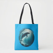 Tote Bag Dive Deep Live Dolphin gratuit (Devant)