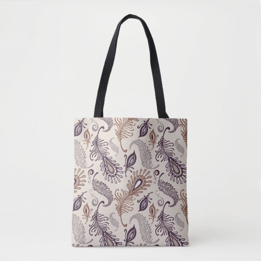 Tote Bag Divers motif de plume (Devant)