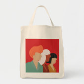 Tote Bag Diversité des femmes - Moderne du milieu du siècle (Devant)