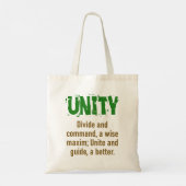 Tote Bag Diviser Et Commander - Citation D'Unité (Dos)