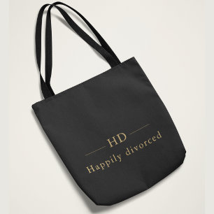 Tote Bag Divorcée Élégante Monogramme   Nouveau Départ