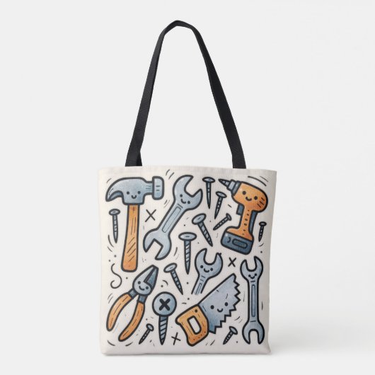 Tote Bag DIY Tools Doddle Design (Dos)
