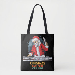Tote Bag dj père Noël party club