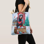 Tote Bag Doberman Chien dans la neige Maison de Chien de No (De près)