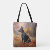 Tote Bag Doberman en automne Feuilles automne Inspire (Dos)