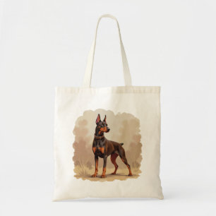 Tote Bag Dobermann Pinscher Chien Brun Rouille Rouge