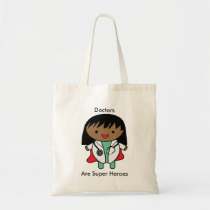 Tote Bag Docteur Femme Noir Cute Kawaii Personnaliser