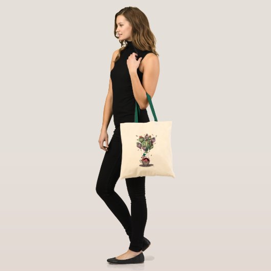 Tote Bag Dodo en Teacup avec libellules (Devant (modèle))