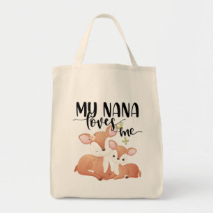 Tote Bag Doe et Fawn My Nana m'aime