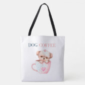 Tote Bag Dog Coffee (Devant)