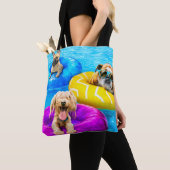 Tote Bag Dog Pool Party (De près)
