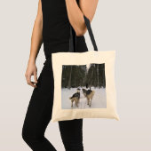 Tote Bag Dog Sledding à Québec, Canada (Devant (produit))