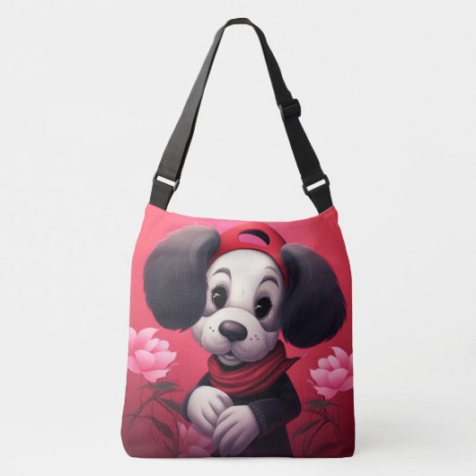 Tote Bag dog with red cap (Devant)