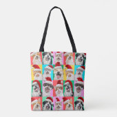 Tote Bag Dogs and Cats with Santa Beard (Dos)