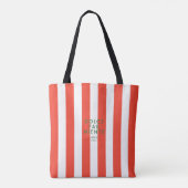 Tote Bag Dolce Far Niente Italie Red Cabana Stripe Travel (Dos)