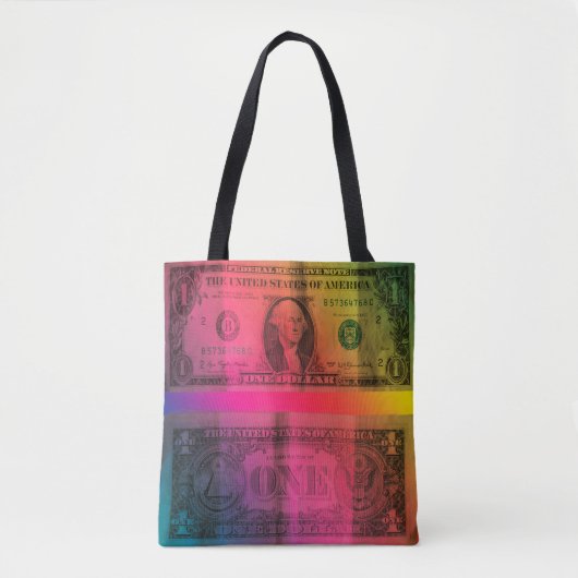 Tote Bag dollar arc-en-ciel (Devant)
