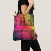 Tote Bag dollar arc-en-ciel (De près)
