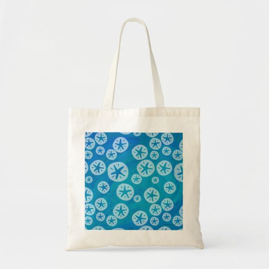 Tote Bag Dollar de sable blanc et Motif bleu (Devant)