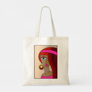 Tote Bag Dollup Redhead Femmes Beau Cubisme