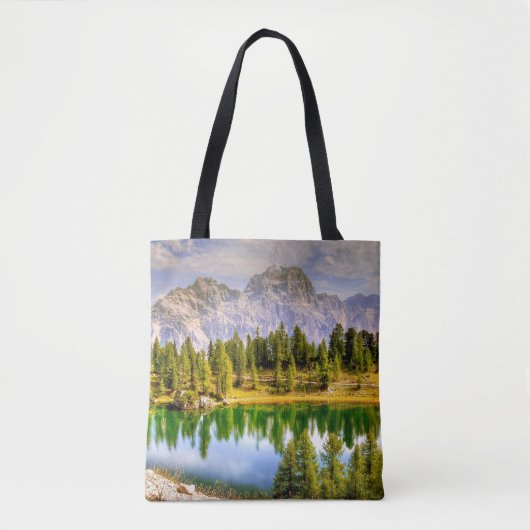 Tote Bag Dolomite Mountains and Lake Stunning Landscape (Devant)