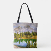 Tote Bag Dolomite Mountains and Lake Stunning Landscape (Dos)