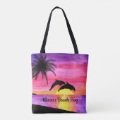 Tote Bag Dolphins Paradis tropical Plage personnalisée Four (Dos)
