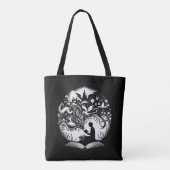 Tote Bag Domaine de l'imagination : Livres d'Imaginaire (Dos)