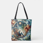 Tote Bag Domaine de l'imagination : Livres d'Imaginaire (Dos)