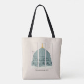 Tote Bag Dôme vert de la mosquée an-Nabi Aquarelle Triptyqu (Dos)