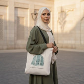 Tote Bag Dôme vert de la mosquée an-Nabi, triptyque à l'aqu