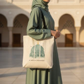 Tote Bag Dôme vert de Masjid an-Nabi Triptyque à l'aquarell