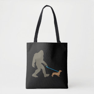 Tote Bag Don de chien Bigfoot Walking Dachshund