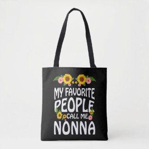 Tote Bag Don de grand-mère Mon peuple préféré m'appelle Non