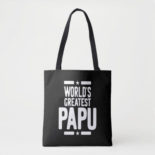 Tote Bag Don du plus grand Père Papu du monde (Devant)