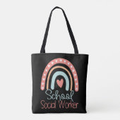 Tote Bag Don d'un travailleur social scolaire (Dos)