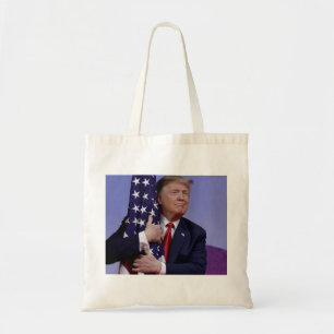 Tote Bag Donald Trump et le drapeau