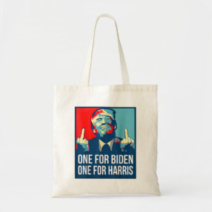 Tote Bag Donald Trump Middle Finger Biden Harris America Re