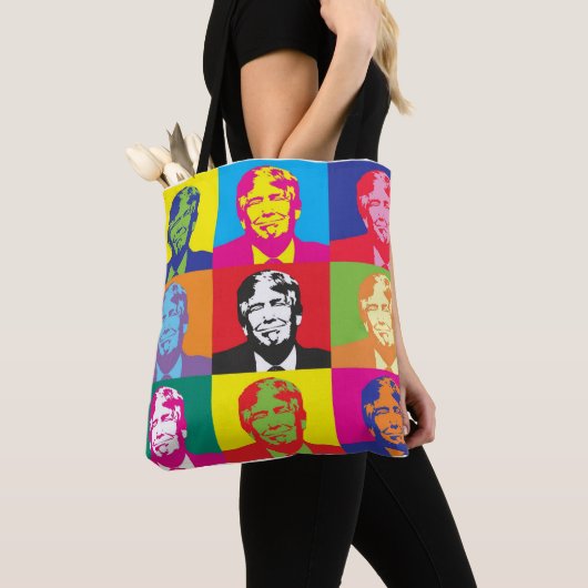 TOTE BAG DONALD TRUMP POP ART FOURRE-TOUT PURBAG (De près)