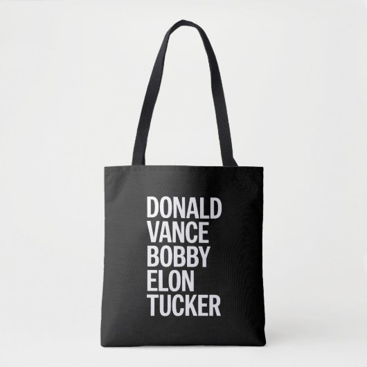 Tote Bag Donald Vance Bobby Elon et Tucker (Devant)