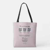Tote Bag Donation Collection conseil pot ajouter votre q r  (Dos)