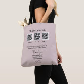 Tote Bag Donation Collection conseil pot ajouter votre q r  (De près)