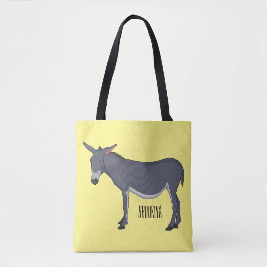 Tote Bag Donkey cartoon (Devant)