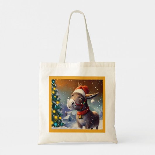Tote Bag Donkey de Noël 1 (Dos)