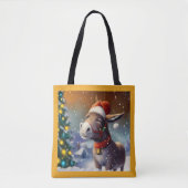Tote Bag Donkey de Noël 1 (Devant)