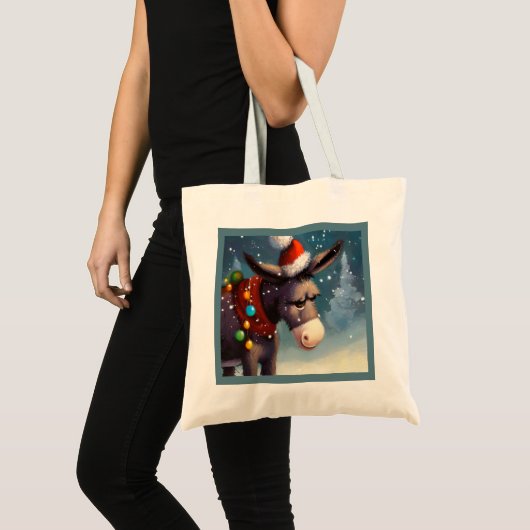 Tote Bag Donkey de Noël 2 (Devant (produit))