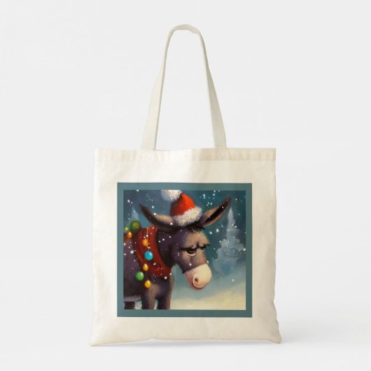 Tote Bag Donkey de Noël 2 (Dos)