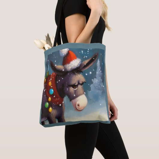 Tote Bag Donkey de Noël 2 (De près)