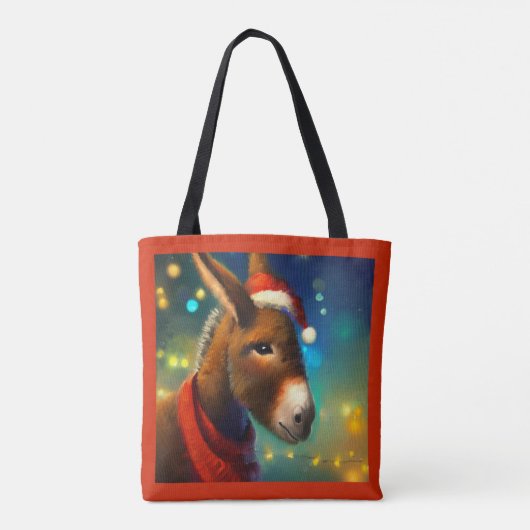 Tote Bag Donkey de Noël 3 (Dos)