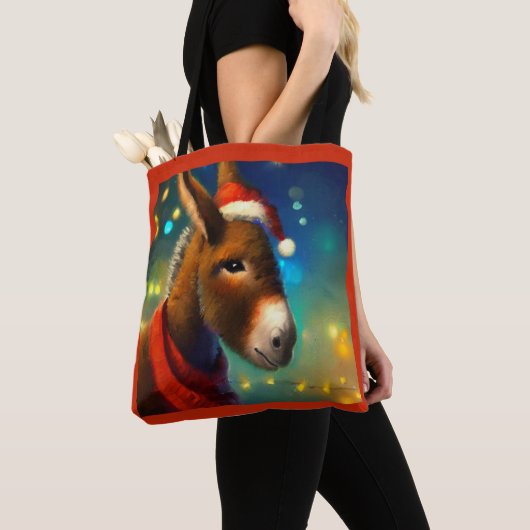 Tote Bag Donkey de Noël 3 (De près)